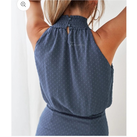 Lady Black Tie PIP DRESS - STEEL BLUE - Picture 4 of 5